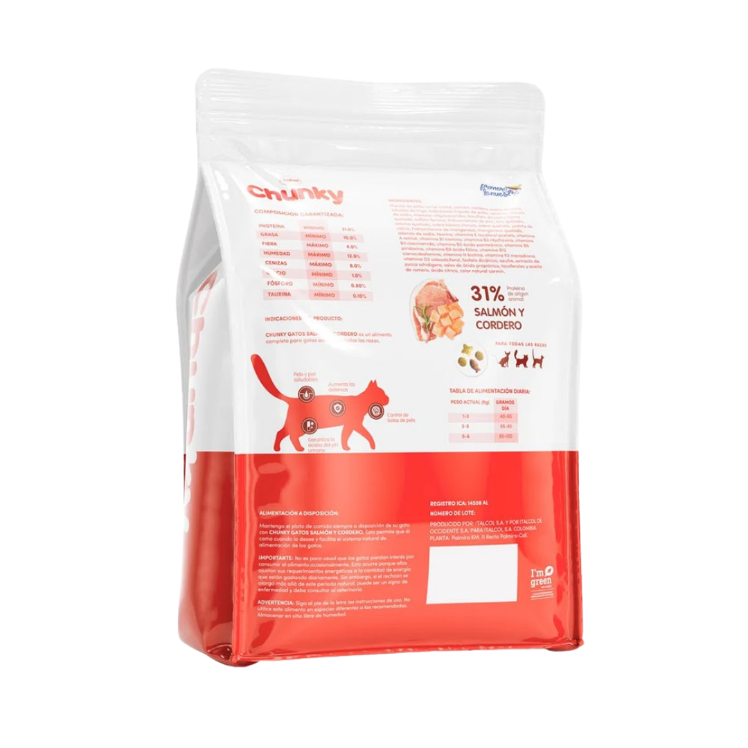 Chunky Gatos Salmón y Cordero 1.5kg